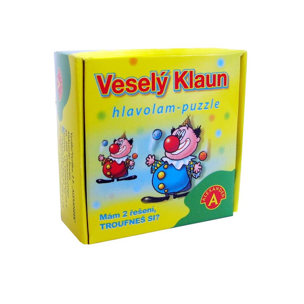 Hlavolam-puzzle Veselý klaun (Zapeklité kartičky)