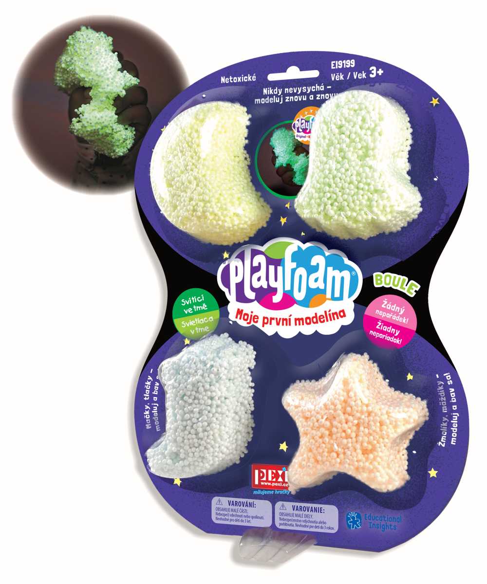 Modelína PlayFoam® Boule 4pack-SVÍTÍCÍ (CZ/SK/PL/HU/HR/SLO)