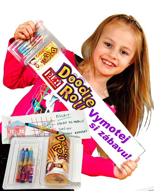 Doodle Roll® 4''- kreativní sada s papírem a pastelkami