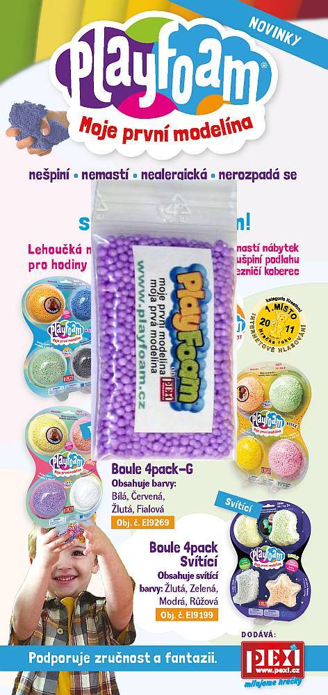 Leták DL PlayFoam® Boule +1ks VZOREK moje první modelína (různé barvy)