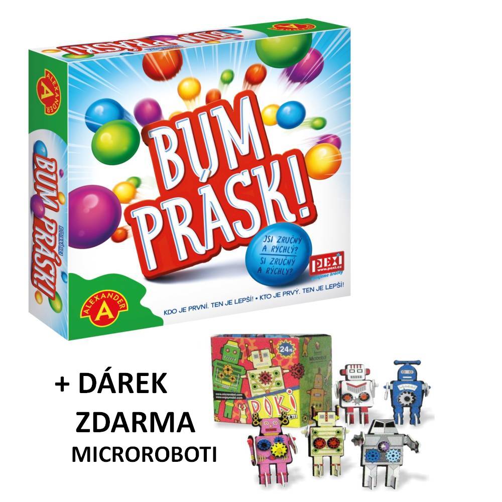 BUM, PRÁSK + dárek Poki Microrobot