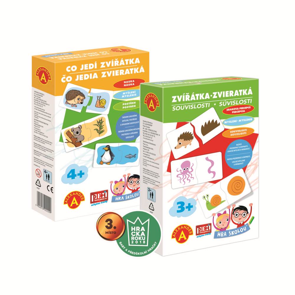 Sada 2 her: Hra školou® Zvířátka-Souvislosti+ Co jedí zvířátka (bundle)