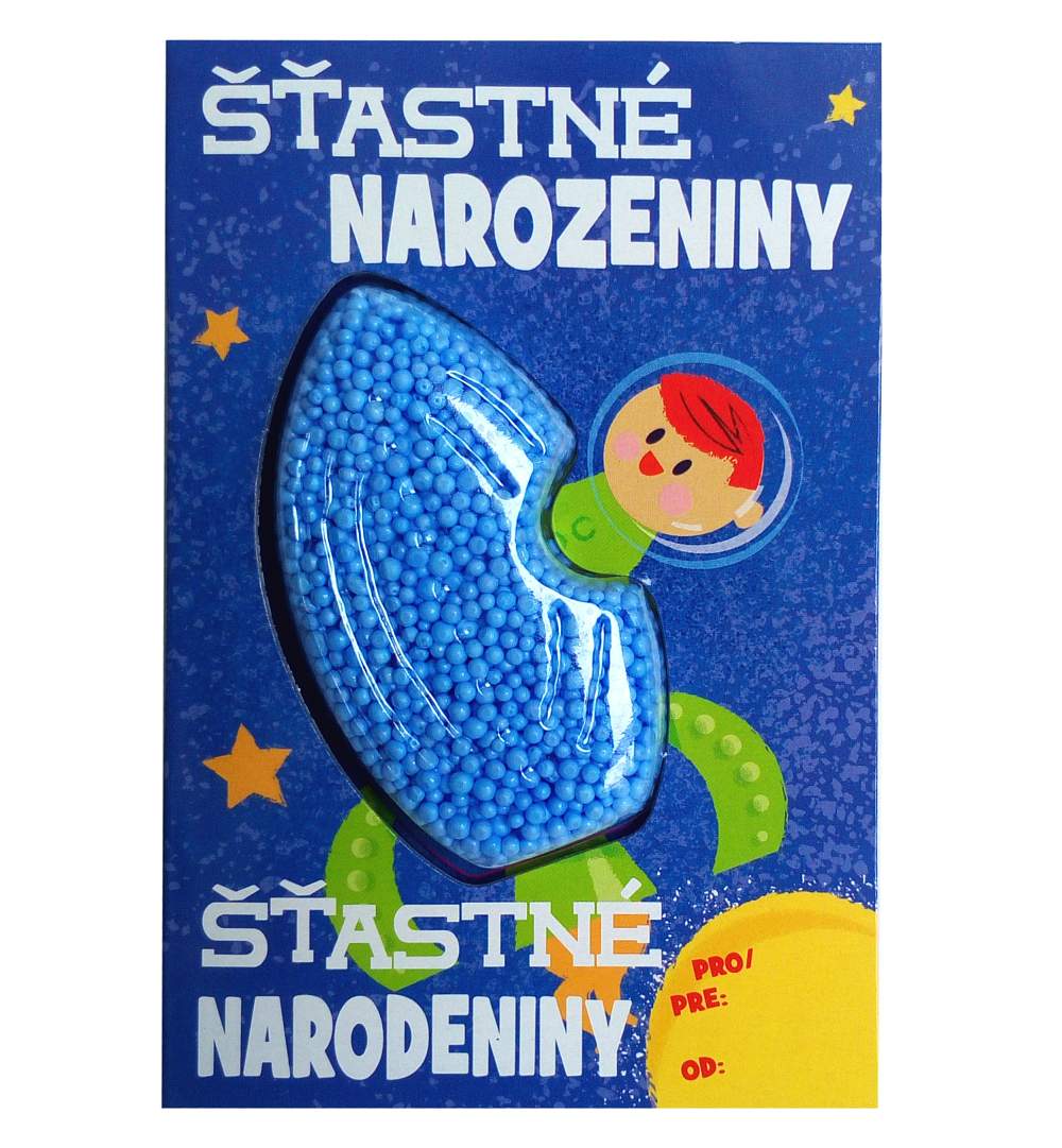 PlayFoam® Přáníčko s modelínou-RAKETA / ŠŤASTNÉ NAROZENINY (CZ/SK)