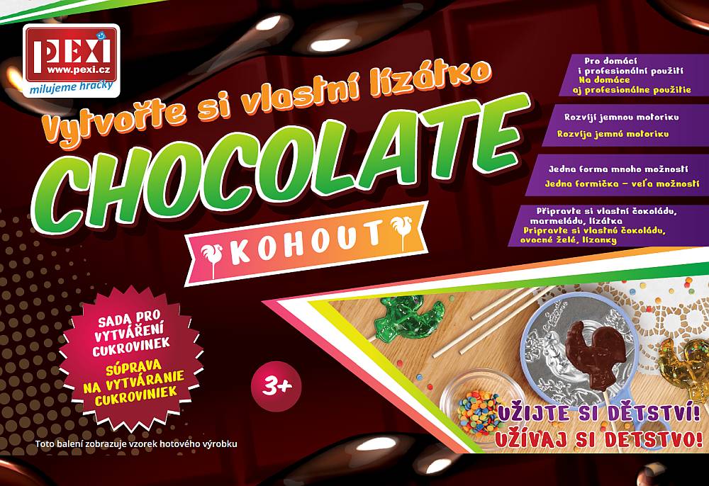 PEXI CHOCOLATE ART - Lízátko Kohout