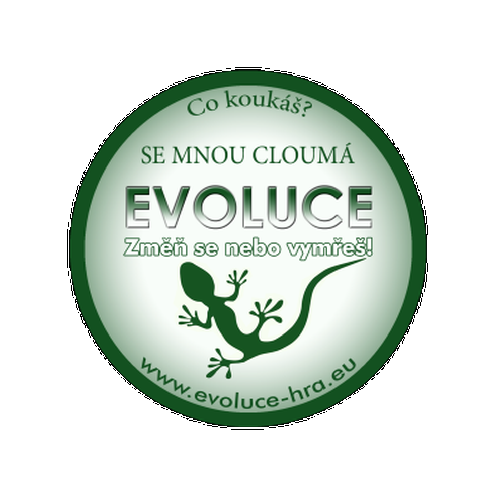 Samolepka Evoluce, kulatá 10 cm