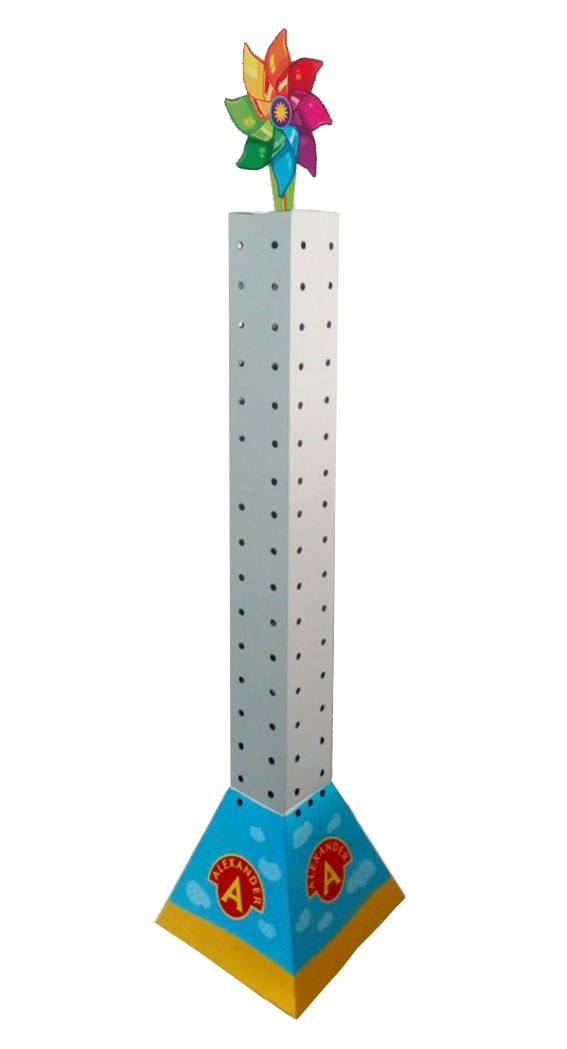 Stojan podlahový na větrníky Alexander papírový -velký (160 cm)