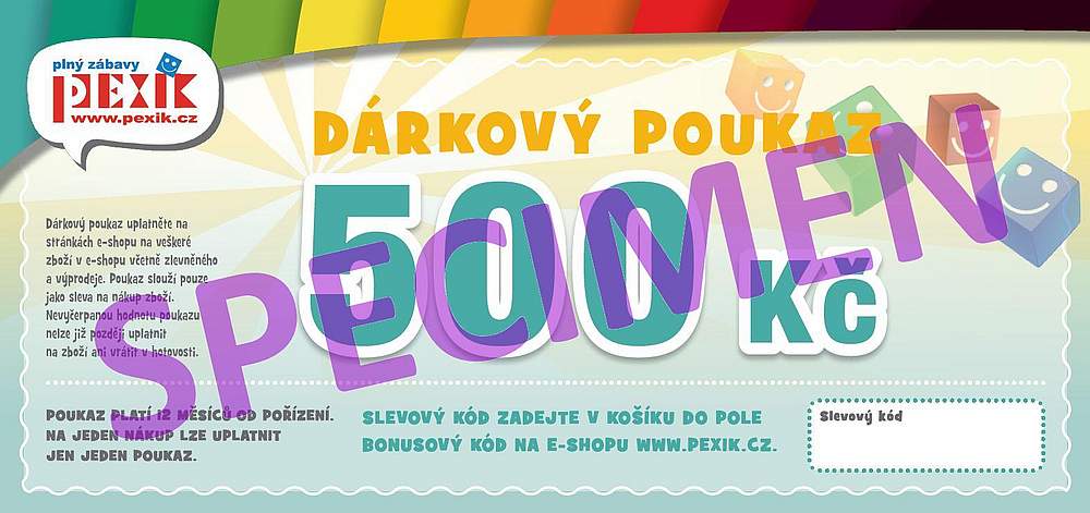 DÁRKOVÝ POUKAZ 500,-Kč - voucher Pexik.cz 