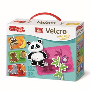 PEXI Velcro skládačky - Kdo co jí? (Who eats it?)