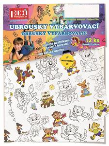Ubrousky VYBARVOVACÍ - ZOO (12 ks)