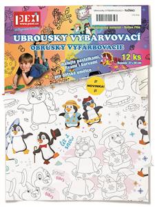 Ubrousky VYBARVOVACÍ - TUČŇÁCI (12 ks)