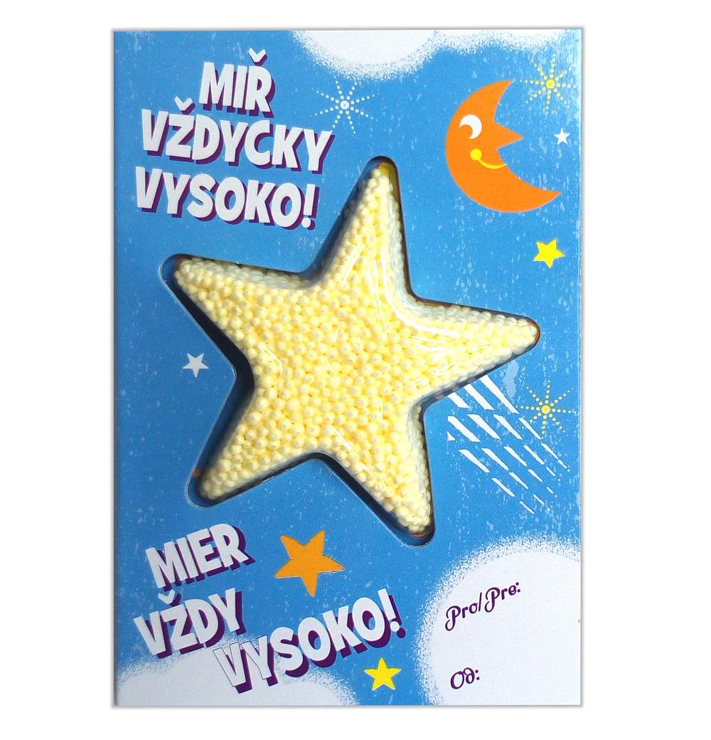 PlayFoam® Přáníčko s modelínou-HVĚZDA / MIŘ VŽDYCKY VYSOKO (CZ/SK)