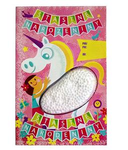 PlayFoam® Přáníčko s modelínou-JEDNOROŽEC / ŠŤASTNÉ NAROZENINY (CZ/SK)