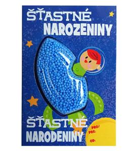 PlayFoam® Přáníčko s modelínou-RAKETA / ŠŤASTNÉ NAROZENINY (CZ/SK)