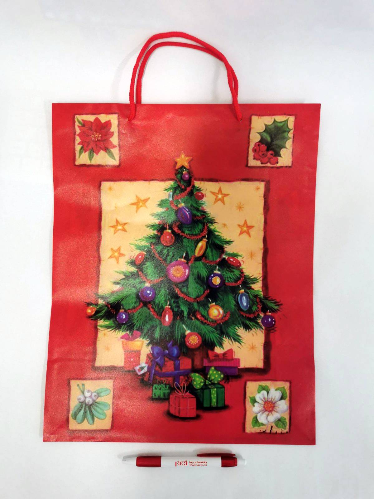 Taška dárková plast. XL 31x39,3x9 cm -Vánoce (různé motivy)