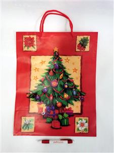 Taška dárková plast. XL 31x39,3x9 cm -Vánoce (různé motivy)
