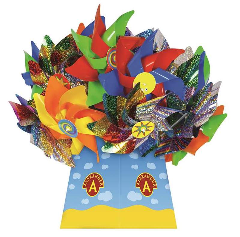 Stojan pultový na větrníky Alexander papírový -malý (v.19 cm)