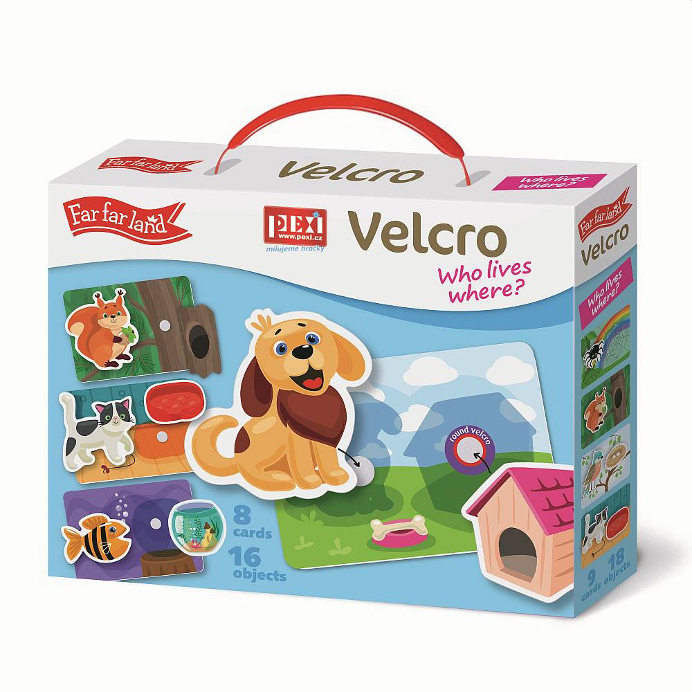 PEXI Velcro skládačky -Kdo kde bydlí? (Who where lives?)
