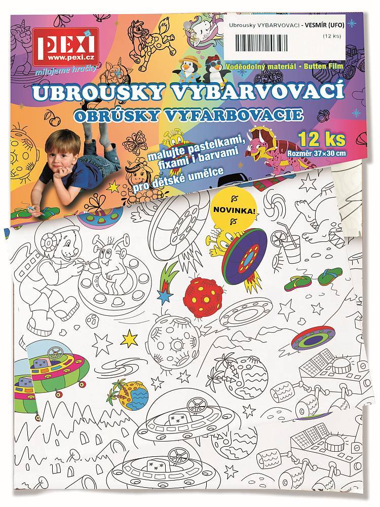 Ubrousky VYBARVOVACÍ - VESMÍR (12 ks)